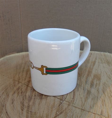 vintage gucci buckle mug